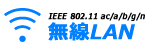 IEEE 802.11 ac/a/b/g/n LAN