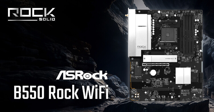 ASRock製 マザーボード B550 Rock WiFi採用