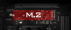 Ultra M.2 32 Gb/s (PCIe Gen3 x4 & SATA3)