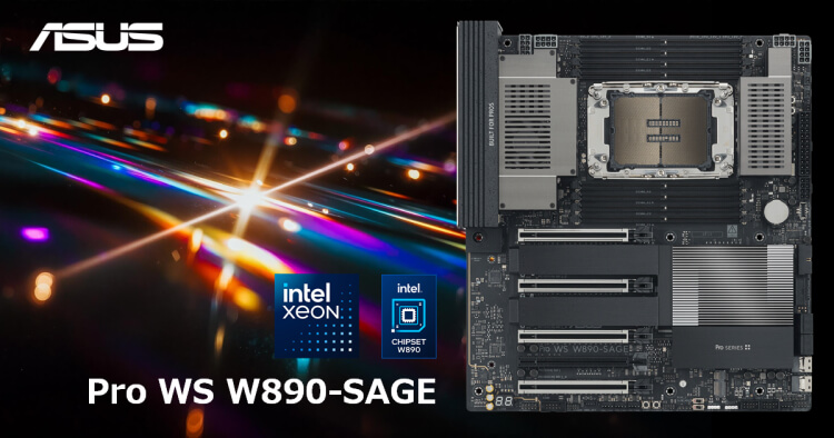ASUS�� �}�U�[�{�[�h Pro WS W890-SAGE