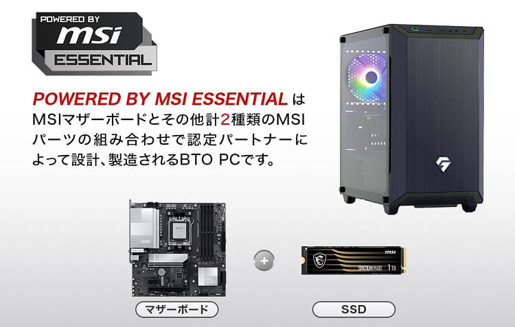 Powered by MSI ESSENTIAL