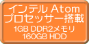 Ce AtomvZbT[A1GB DDR2A160GB HDD